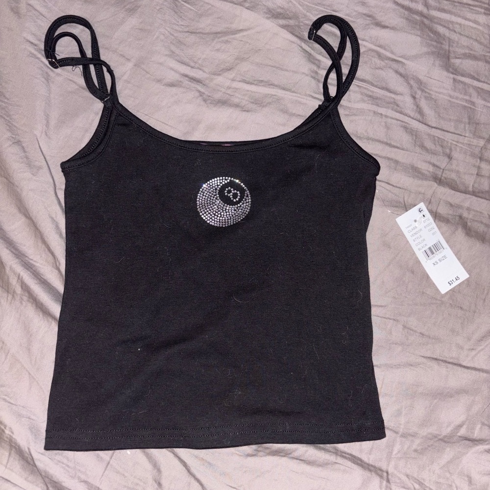 Edikted Black Camisole with Embellished Detail